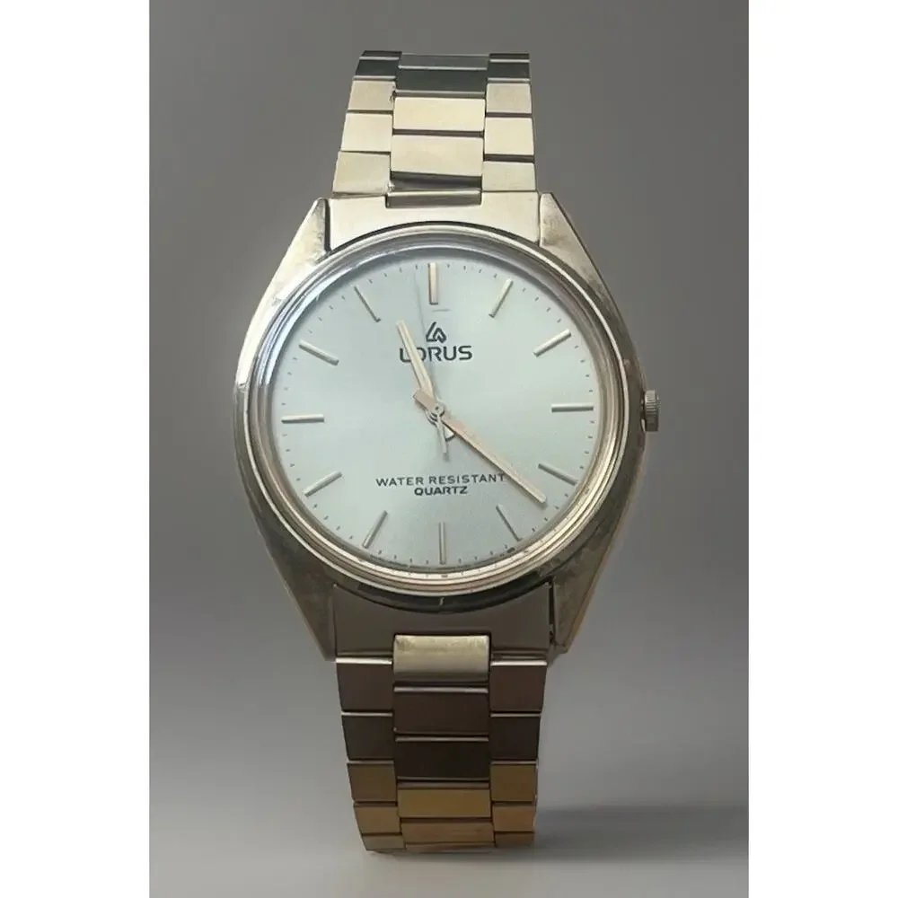 VTG Lorus Gold Tone Quartz Analog Watch 36mm Men's V131-8030 New Battery -WORKS!